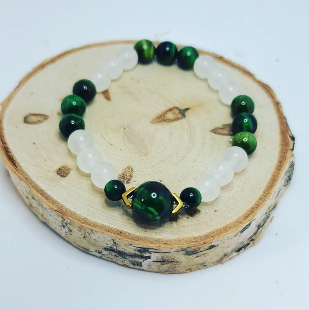 Green Tiger Eye bracelet 8 mm
